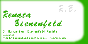 renata bienenfeld business card